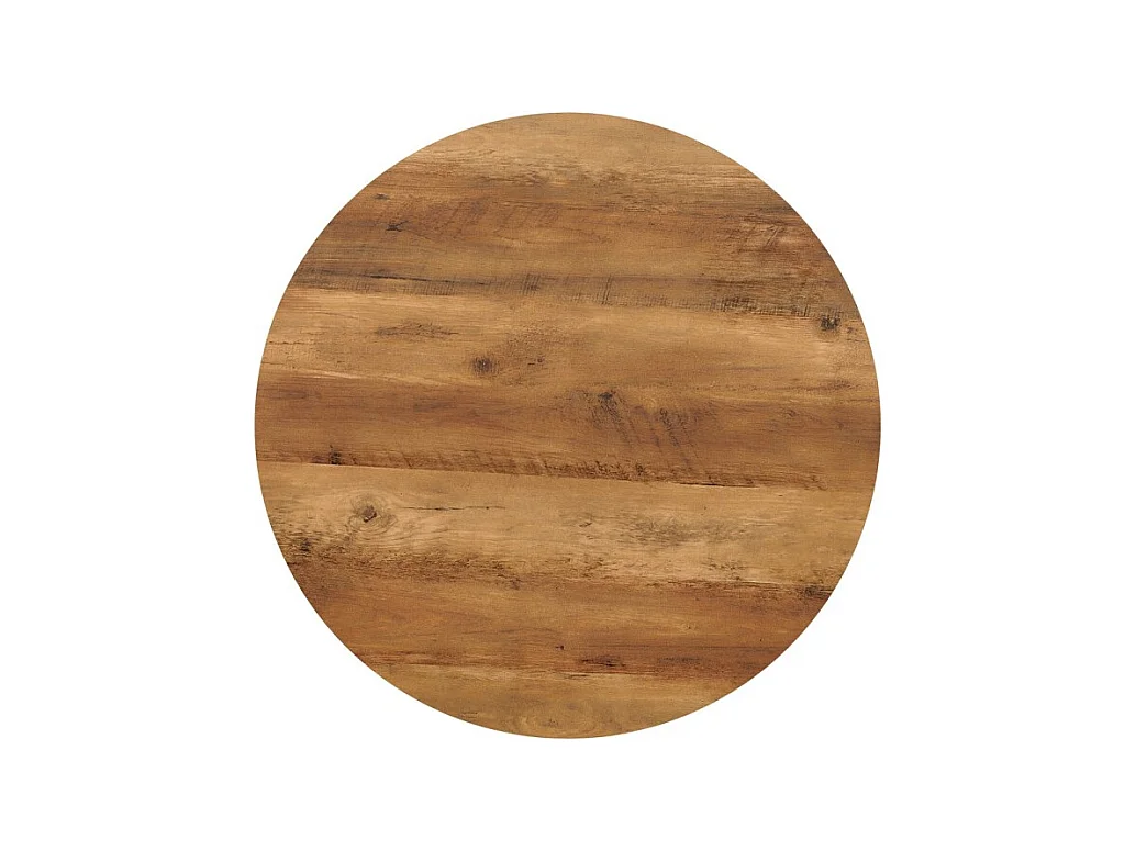 Set de 2 mesas de centro TUNIS – Cor madeira de mangueira – MDF & metal – Estilo industrial e harmonioso