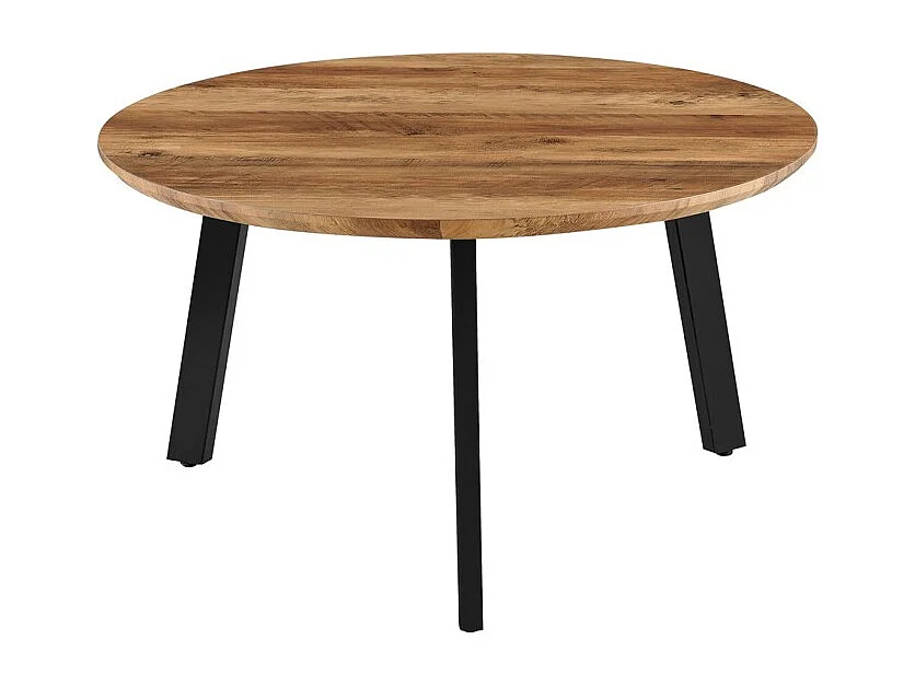 Set de 2 mesas bajas TÚNEZ – Color madera de mango – MDF & metal – Estilo industrial y armonioso