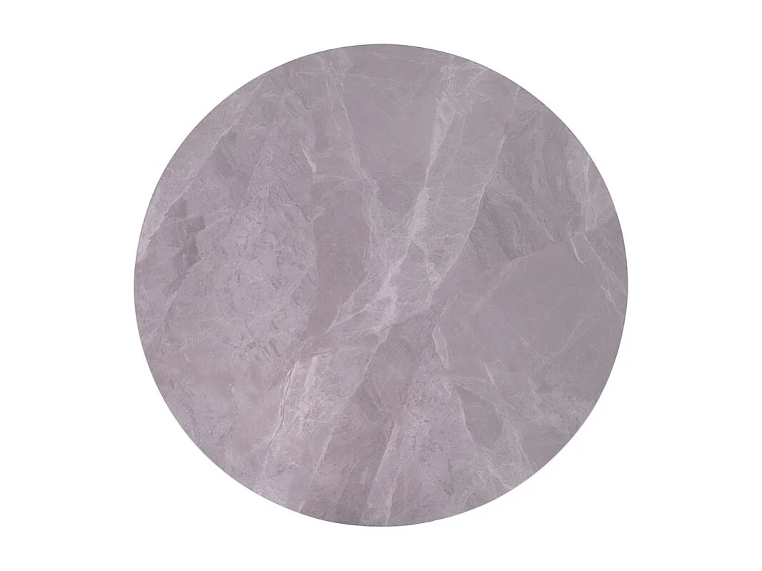 Ronde eettafel ARVENA – 110 cm – Blad van gesinterde steen – Kleur grijs – Eigentijds en robuust ontwerp