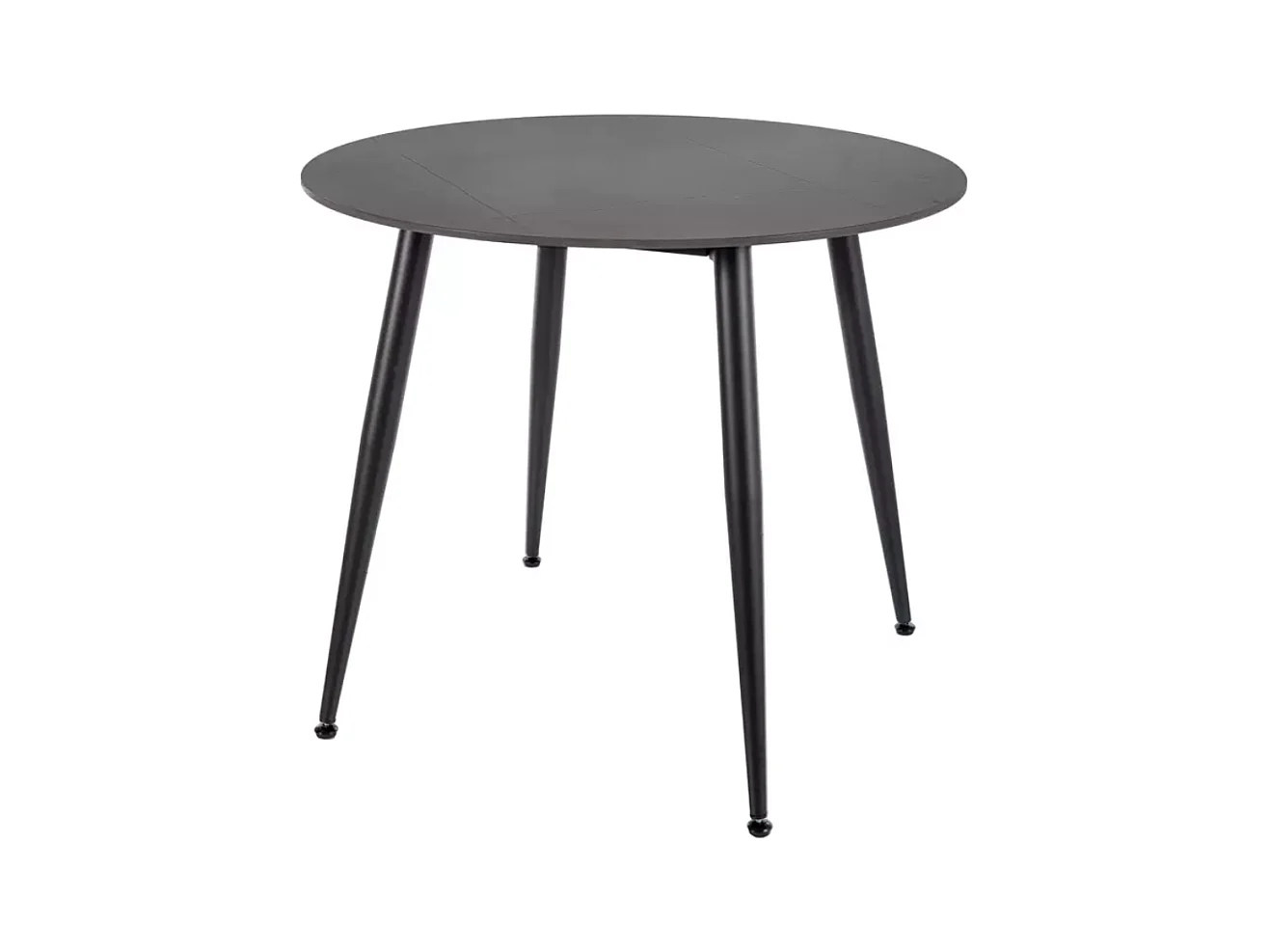 Table de salle à manger compact 90 cm ronde noir mat en céramique SERAFINA