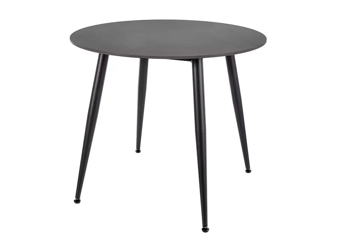 Table de salle à manger compact 90 cm ronde noir mat en céramique SERAFINA