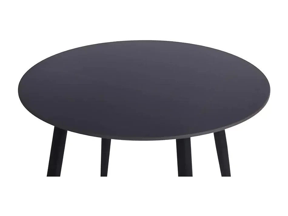 Table de salle à manger compact 90 cm ronde noir mat en céramique SERAFINA
