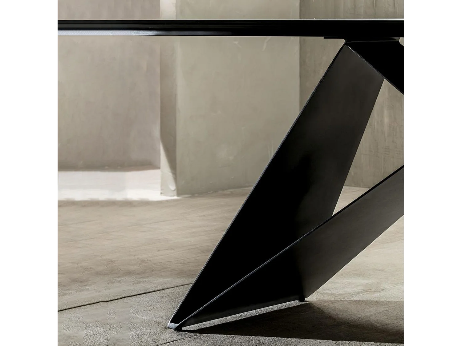 Stół nowoczesny stały "Loyra" z ceramiki na szkle hartowanym z efektem marmuru cm 220x110 76h