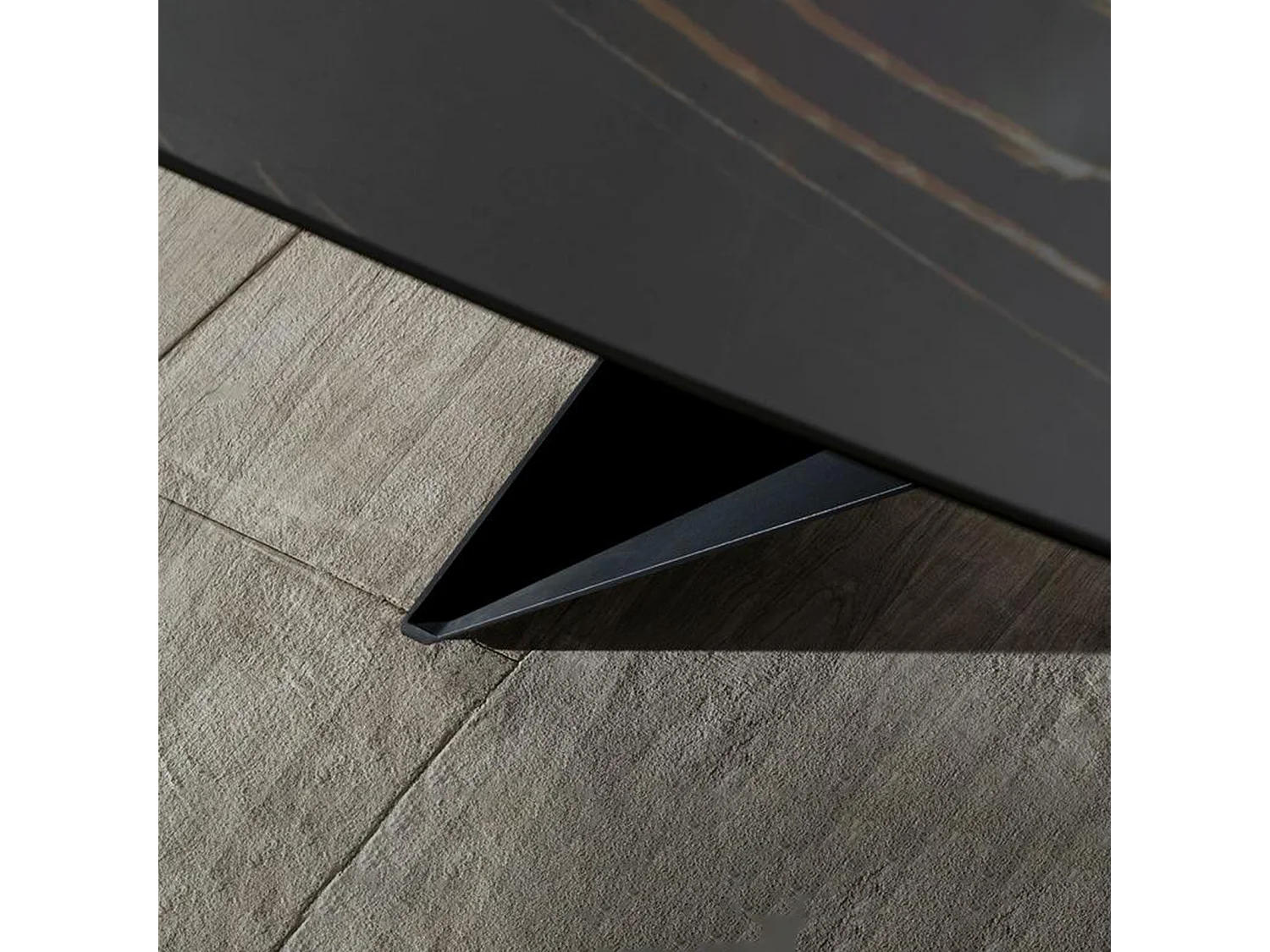 Stół nowoczesny stały "Loyra" z ceramiki na szkle hartowanym z efektem marmuru cm 220x110 76h