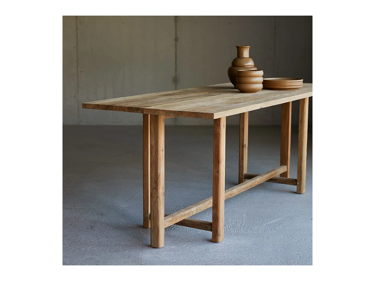 Esstisch Antonia aus massivem Recycling-Teak 200