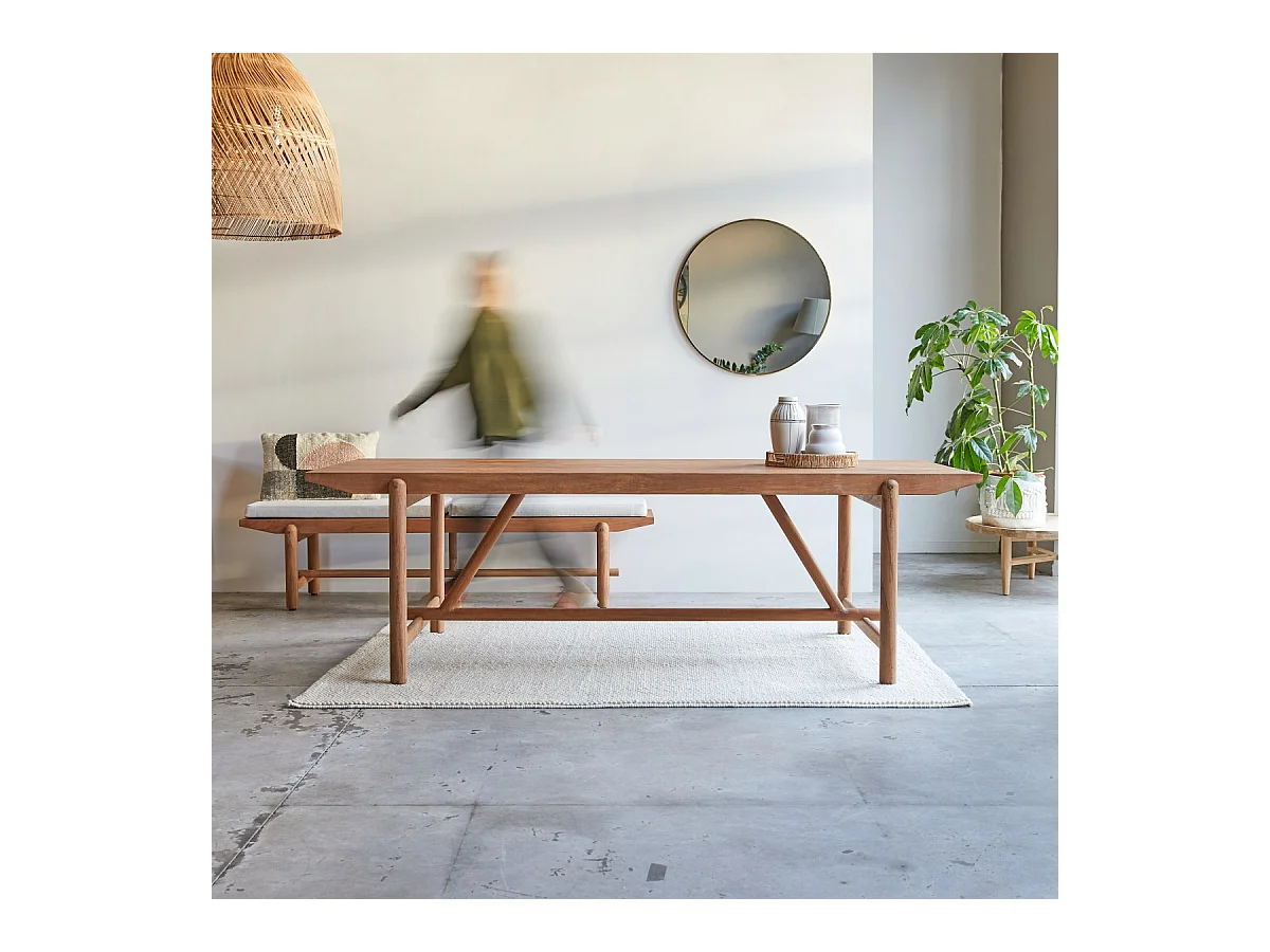 Tisch Fado aus massivem Teakholz für 6 bis 8 Personen