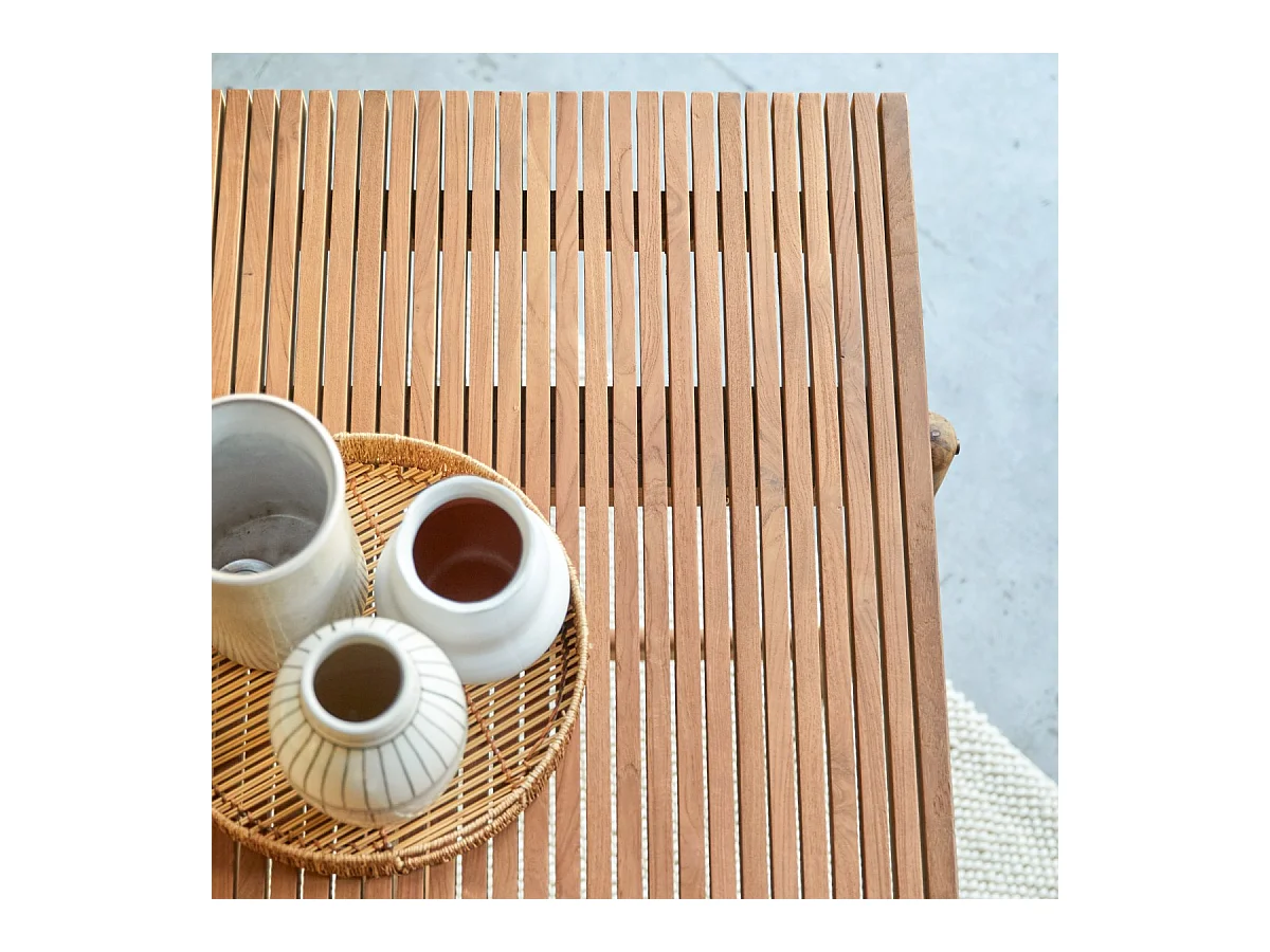 Tisch Fado aus massivem Teakholz für 6 bis 8 Personen