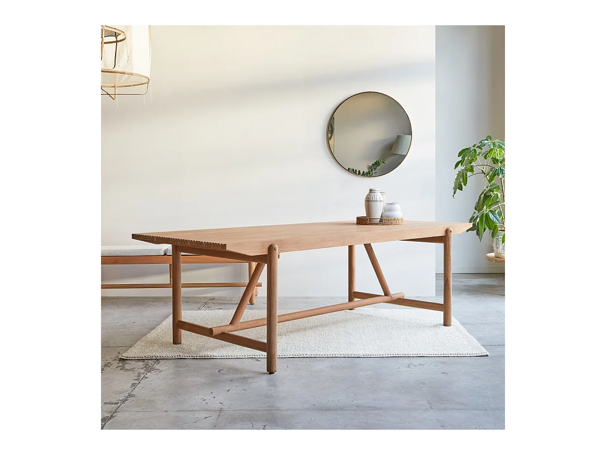 Tisch Fado aus massivem Teakholz für 6 bis 8 Personen