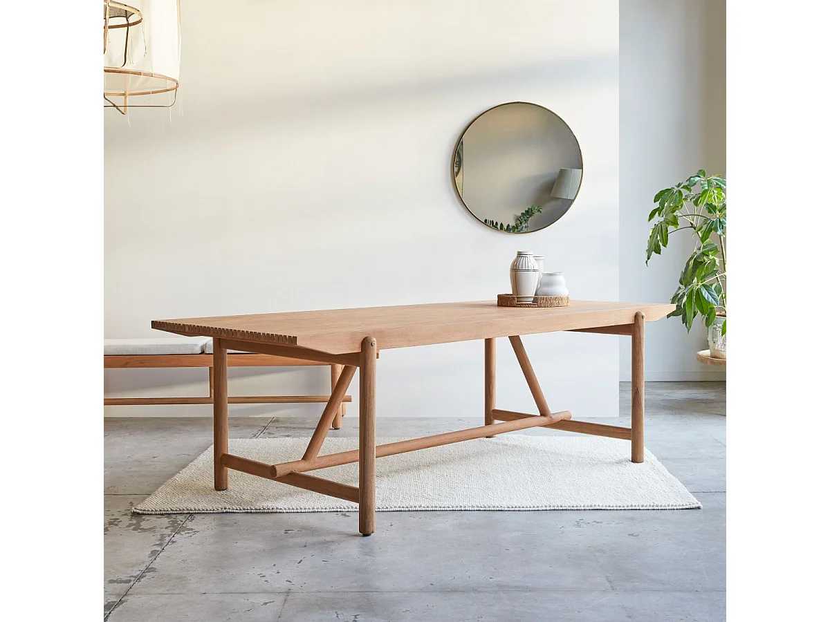 Table en bois de teck massif Fado 6/8 pers.