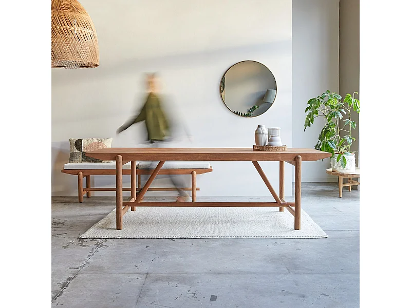 Tisch Fado aus massivem Teakholz für 6 bis 8 Personen