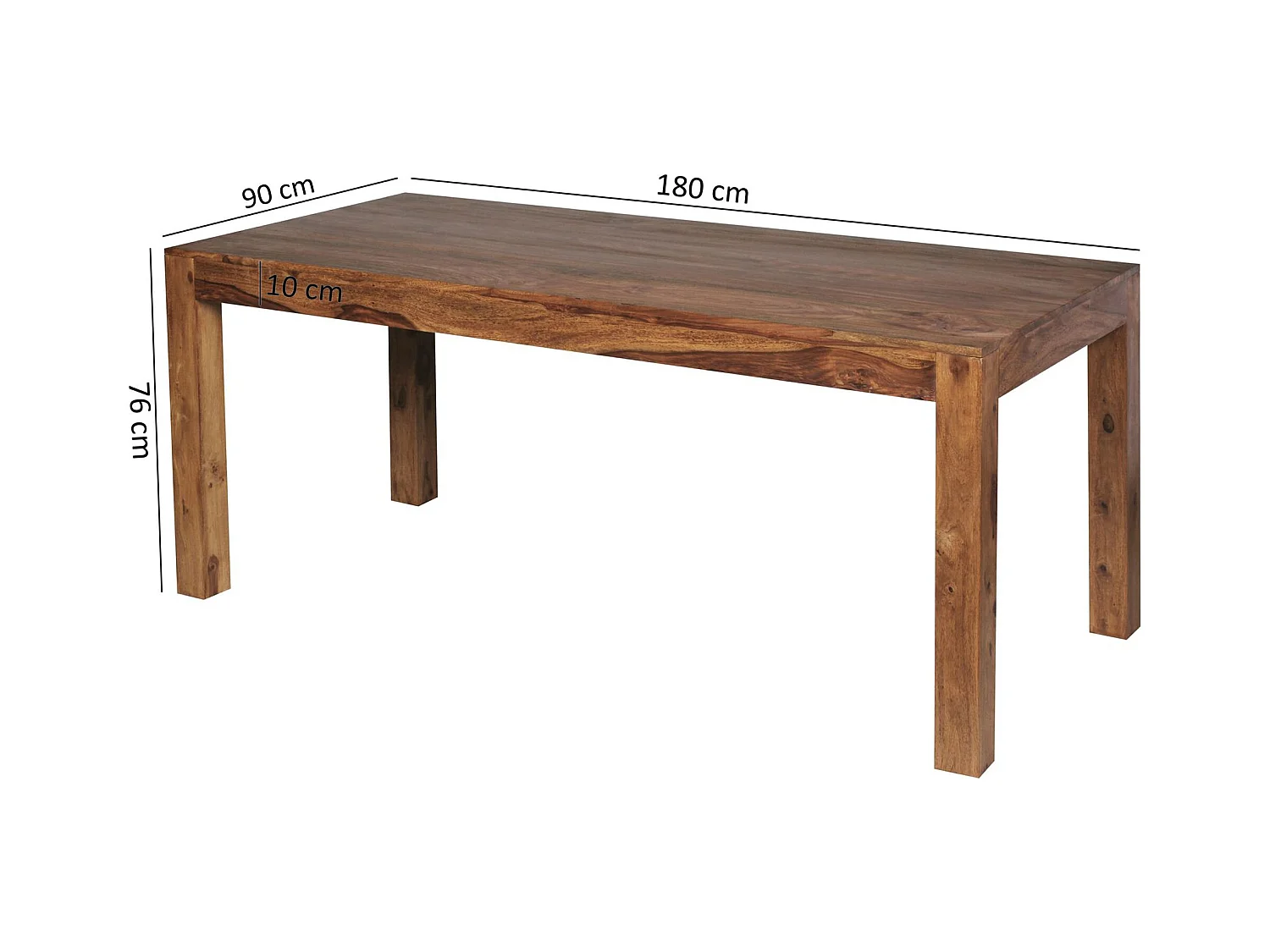 eetbank MUMBAI massief hout Sheesham 160 x 45 x 35 cm houten bank naturel product Keukenbank in landhuisstijl