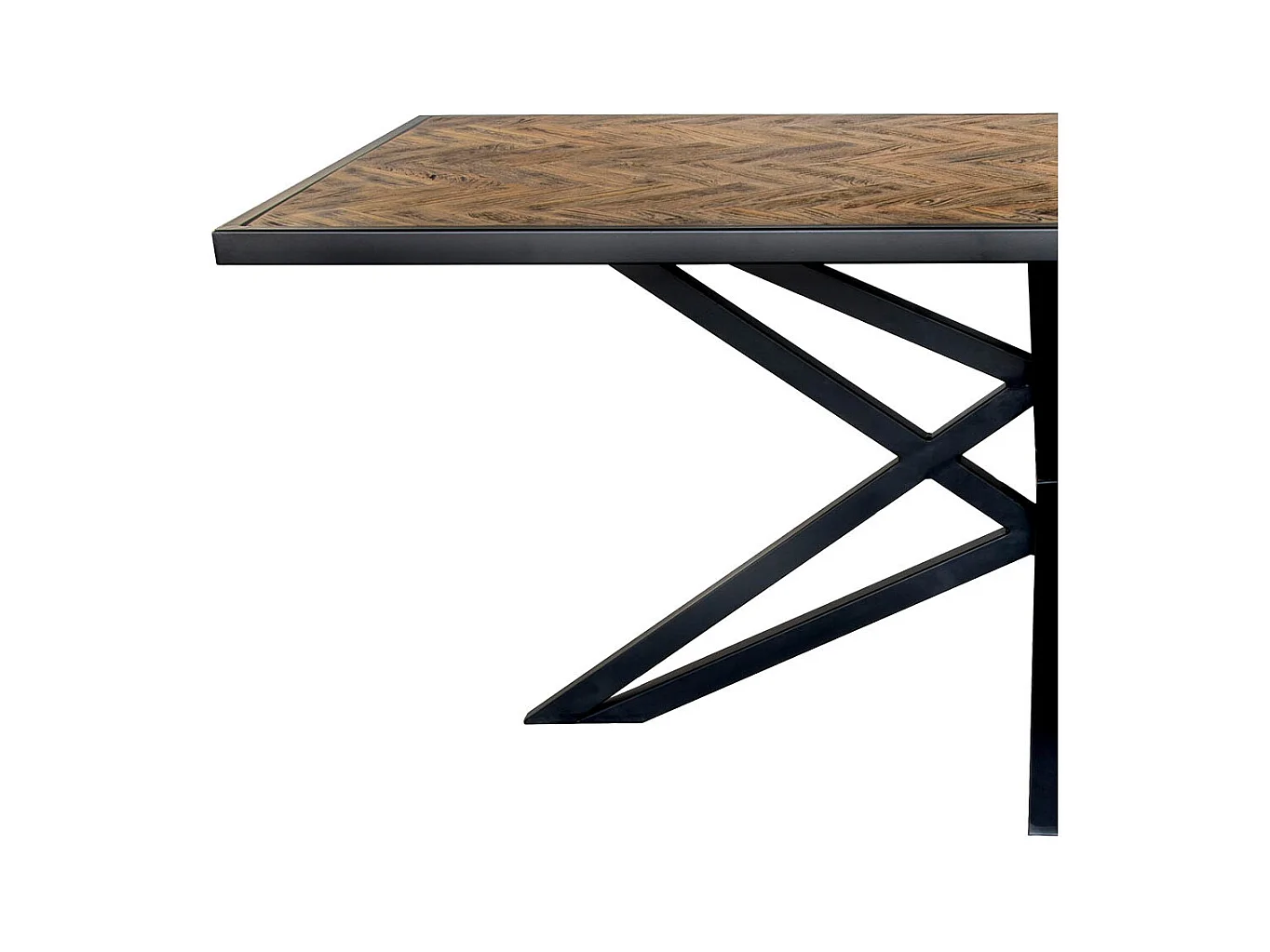 Mesa de jantar quadrada em madeira castanha, 180x100x76h cm