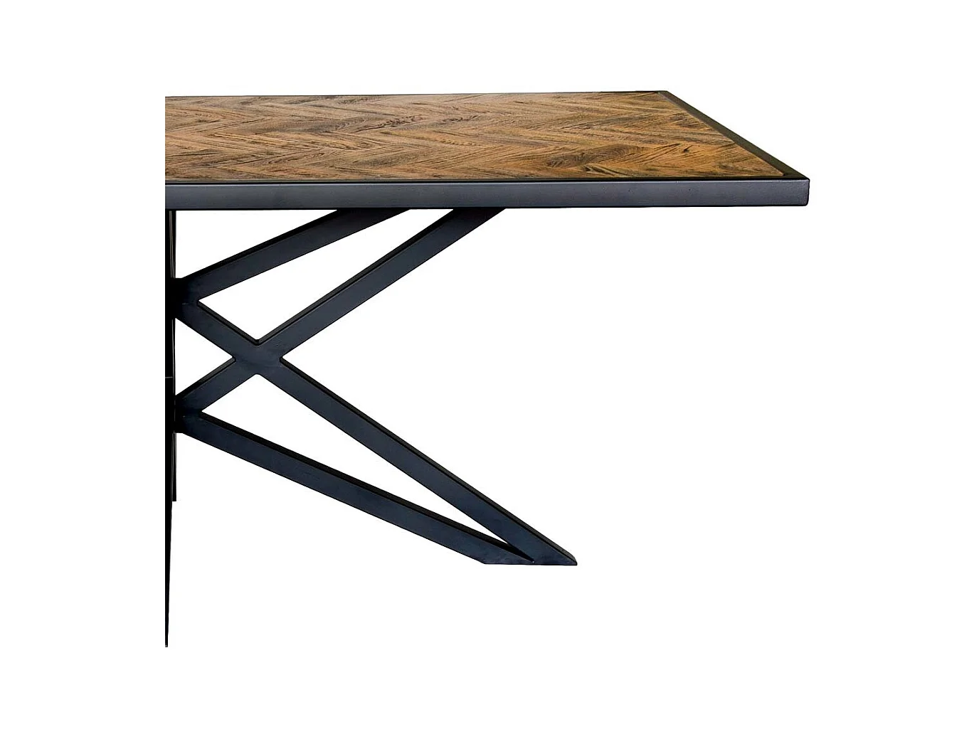 Mesa de jantar quadrada em madeira castanha, 180x100x76h cm