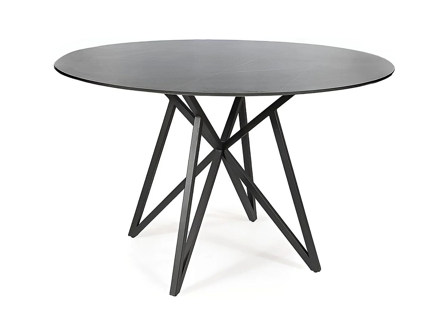 Tavolo da pranzo Murano (o90x76)/Ceramica/Rotondo/Grigio