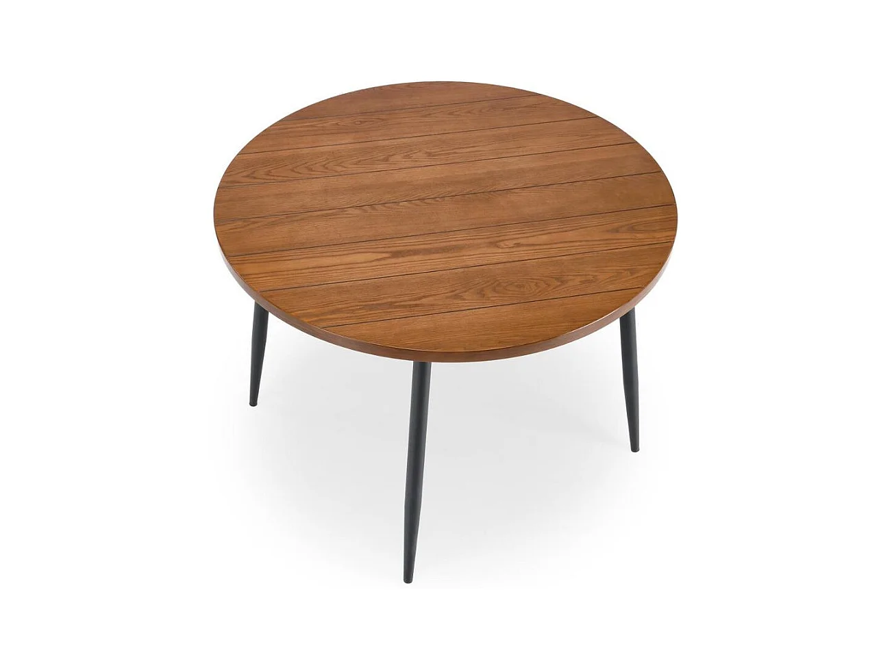 Table de salle à manger ronde 105 cm noyer JOHN