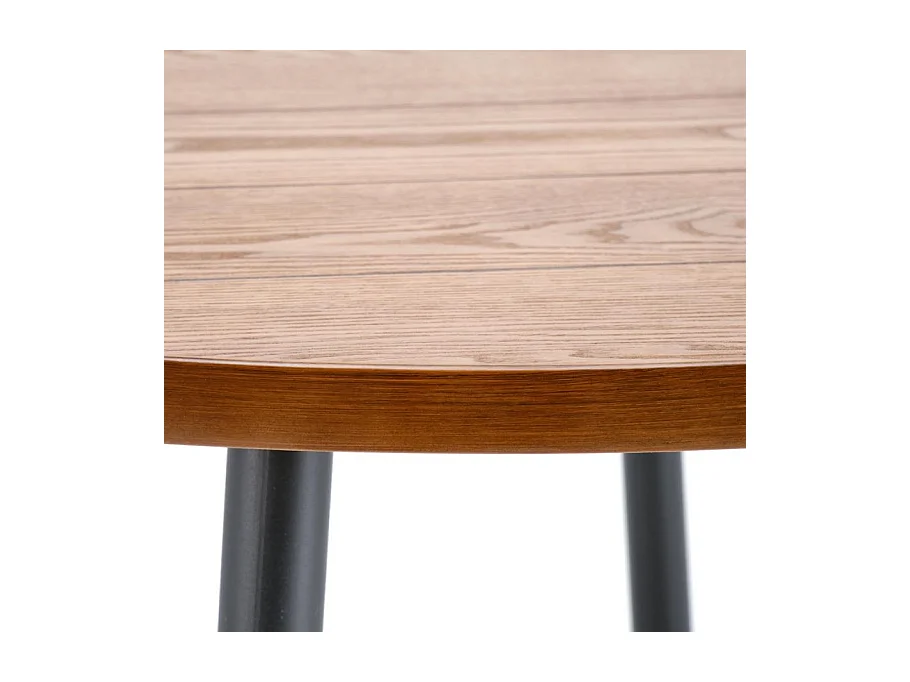 Table de salle à manger ronde 105 cm noyer JOHN