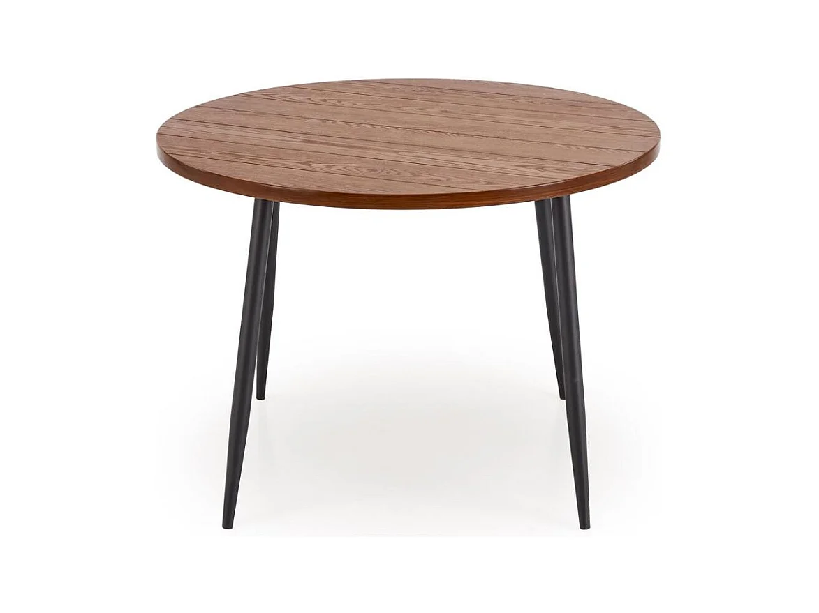 Table de salle à manger ronde 105 cm noyer JOHN