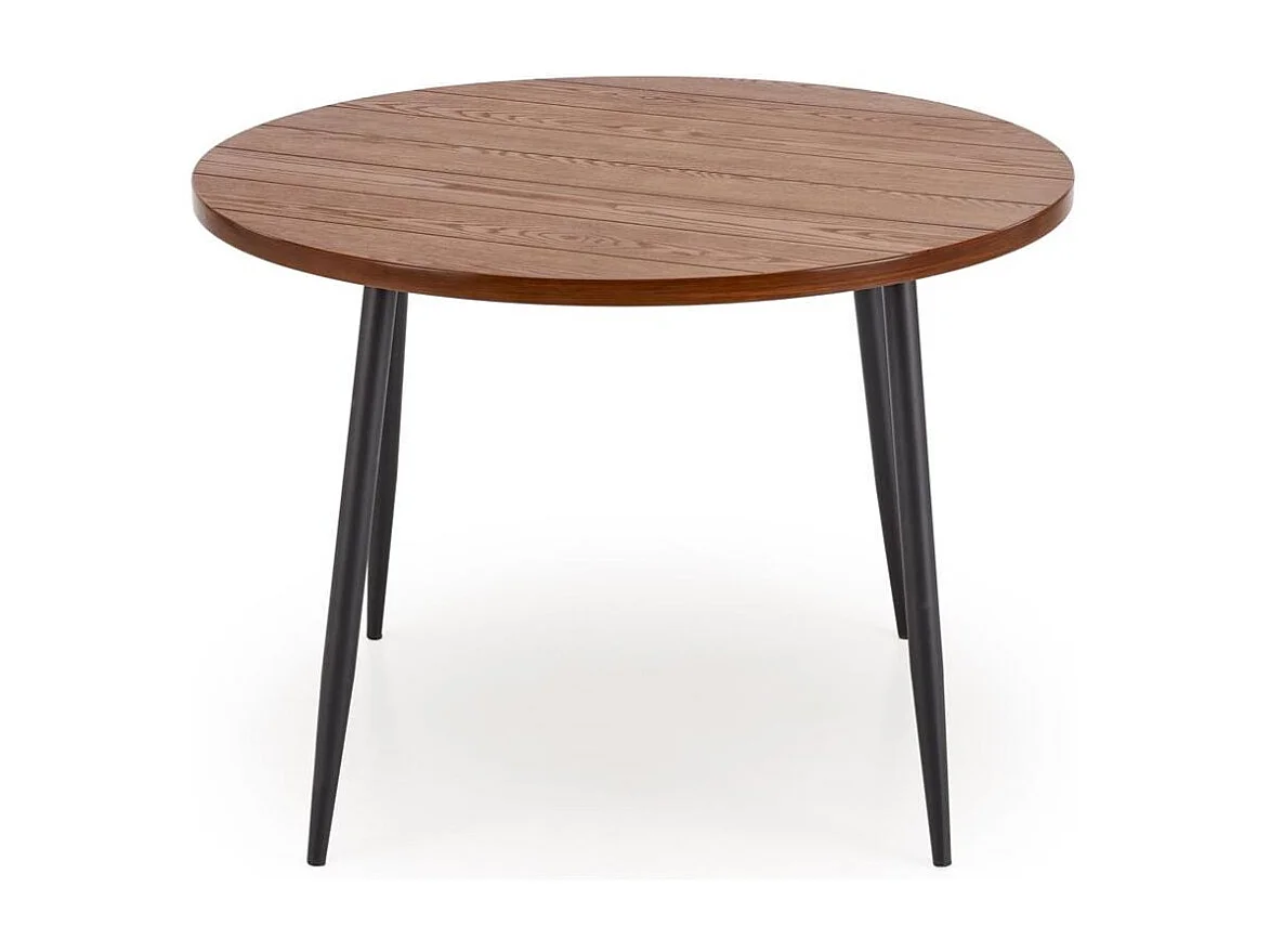 Table de salle à manger ronde 105 cm noyer JOHN