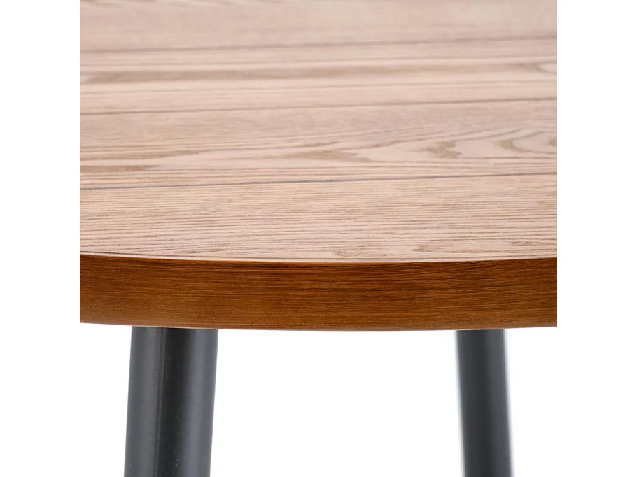 Table de salle à manger ronde 105 cm noyer JOHN