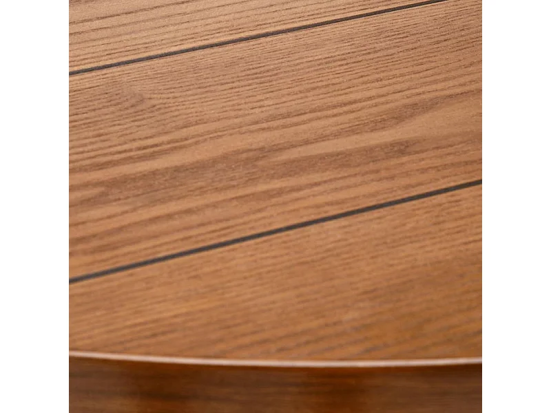 Table de salle à manger ronde 105 cm noyer JOHN