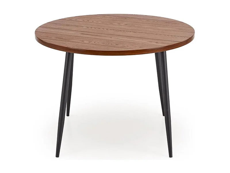 Table de salle à manger ronde 105 cm noyer JOHN