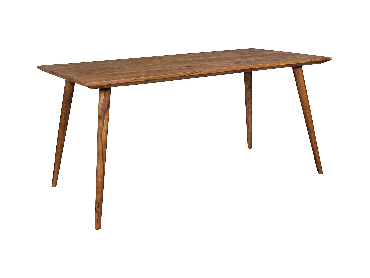 eetkamertafel REPA 160 x 80 x 76 cm Sheesham rustiek massief hout | Design landhuis eettafel | Tafel voor eetkamer groot | 6 - 8 personen