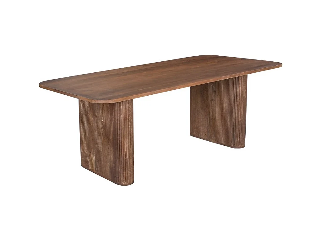 Table à manger TALVORA – 200 cm – Bois de manguier massif – Style contemporain – Finition naturelle robuste