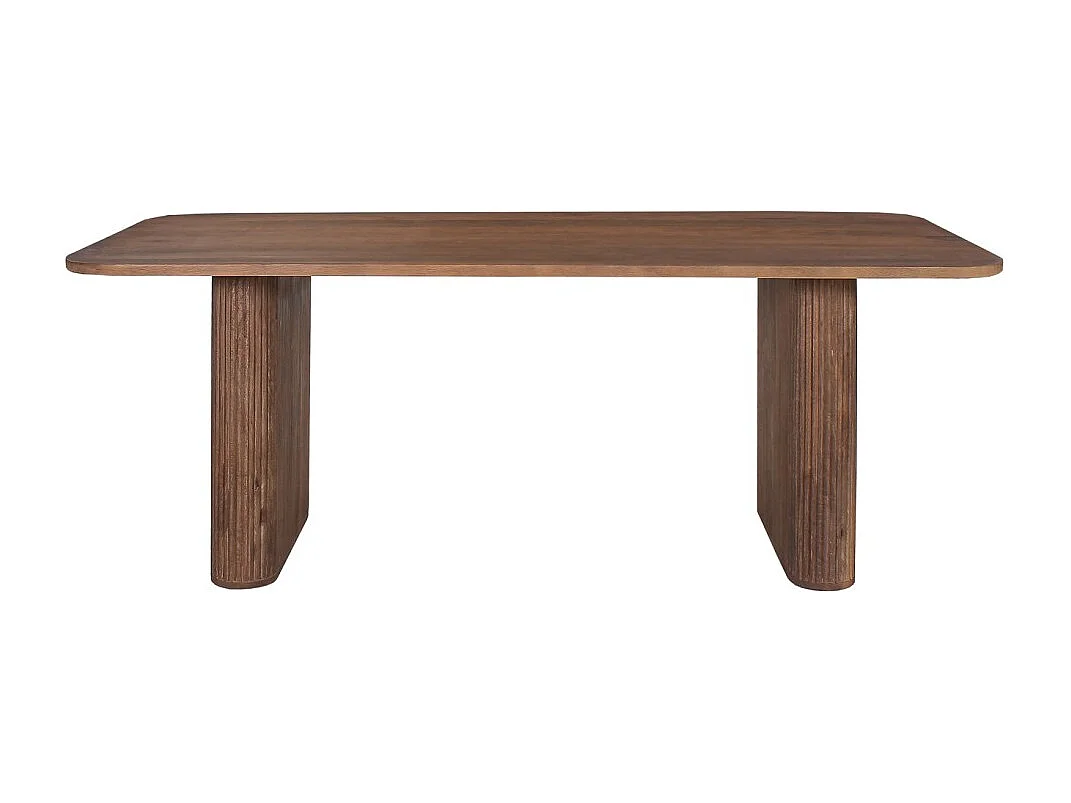 Mesa de jantar TALVORA – 200 cm – Madeira de mangueira maciça – Estilo contemporâneo – Acabamento natural robusto