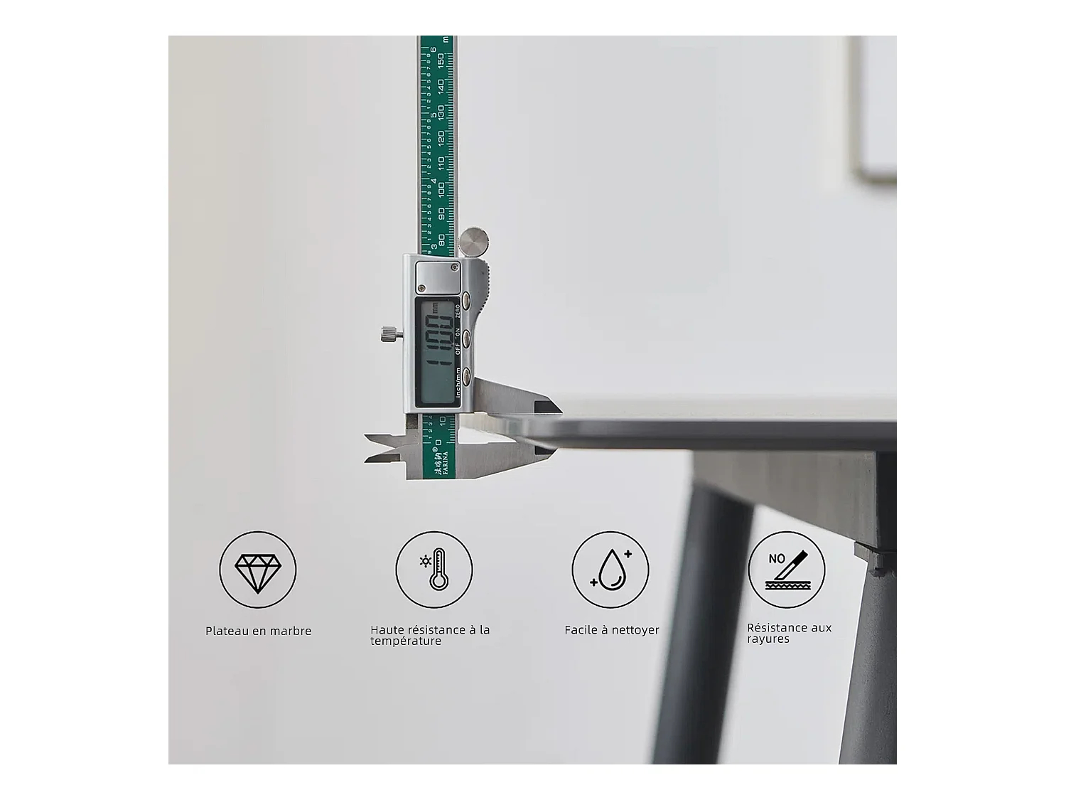 Eetkamerset met 6 stoelen, tafel 180x90x75 cm, tafelblad van gesinterde steen, beige design voor keuken en eetkamer