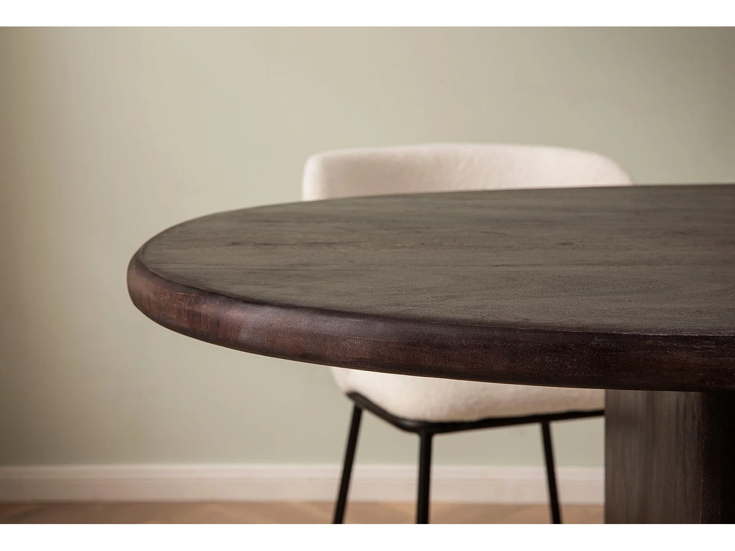 Table de salle à manger 180x90x75 cm en bois d'acacia massif marron foncé Table à manger moderne,