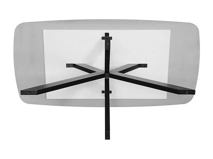 Mesa de jantar ARVENA – 180x90 cm – Cor bege mármore – Tampo com efeito de pedra – Design elegante e moderno
