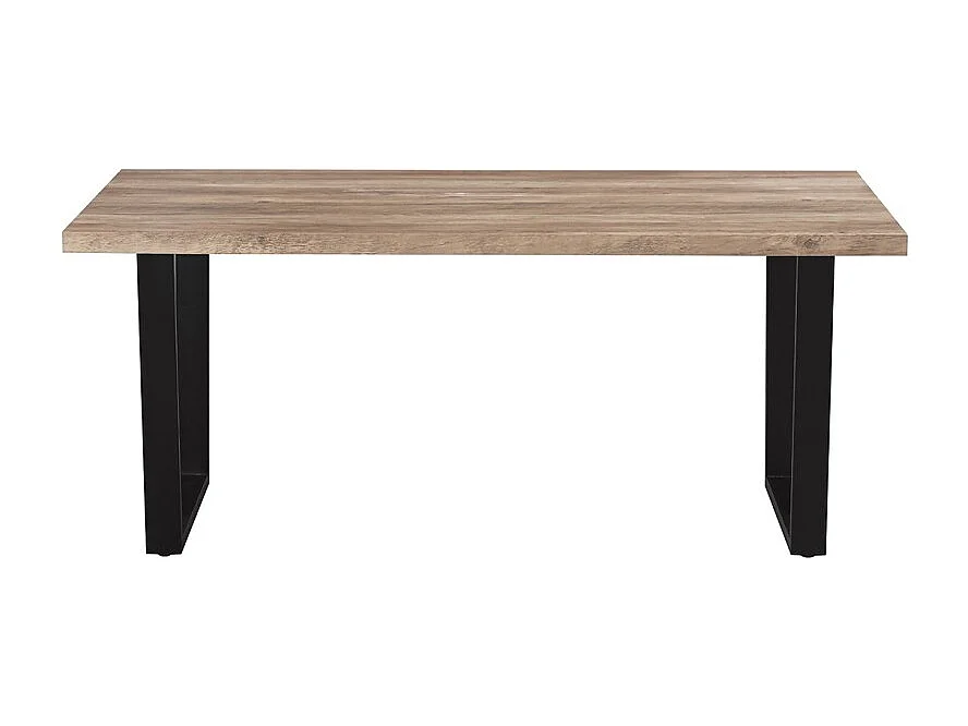 Table à manger ALTONIA – 180x90 cm – Effet bois de manguier – Pieds métal – Design industriel et chaleureux