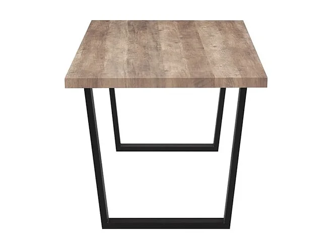 Table à manger ALTONIA – 180x90 cm – Effet bois de manguier – Pieds métal – Design industriel et chaleureux