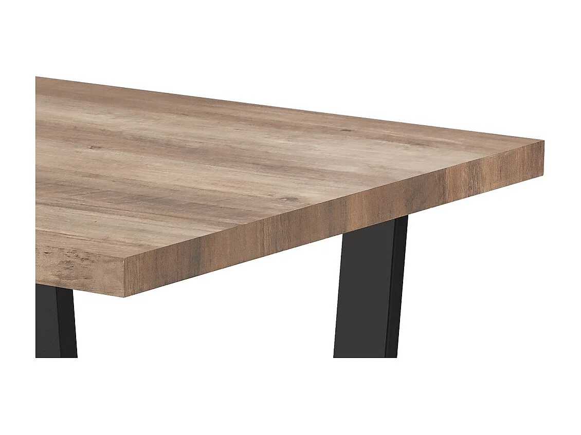 Table à manger ALTONIA – 180x90 cm – Effet bois de manguier – Pieds métal – Design industriel et chaleureux