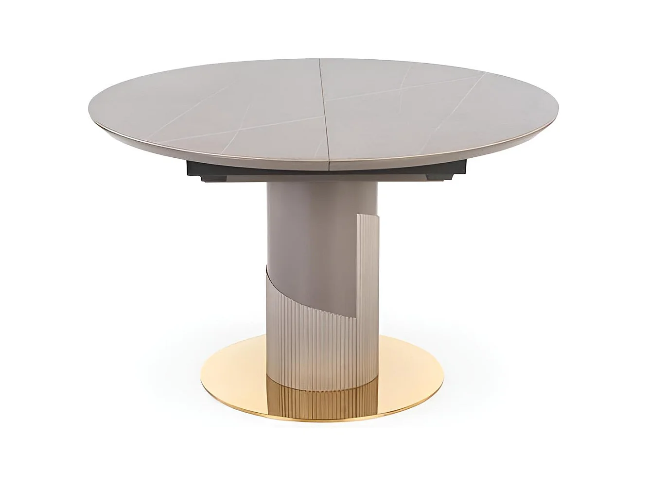 Esstisch Muscat (120x120-160)/Keramik/Erweiterbar/Grau