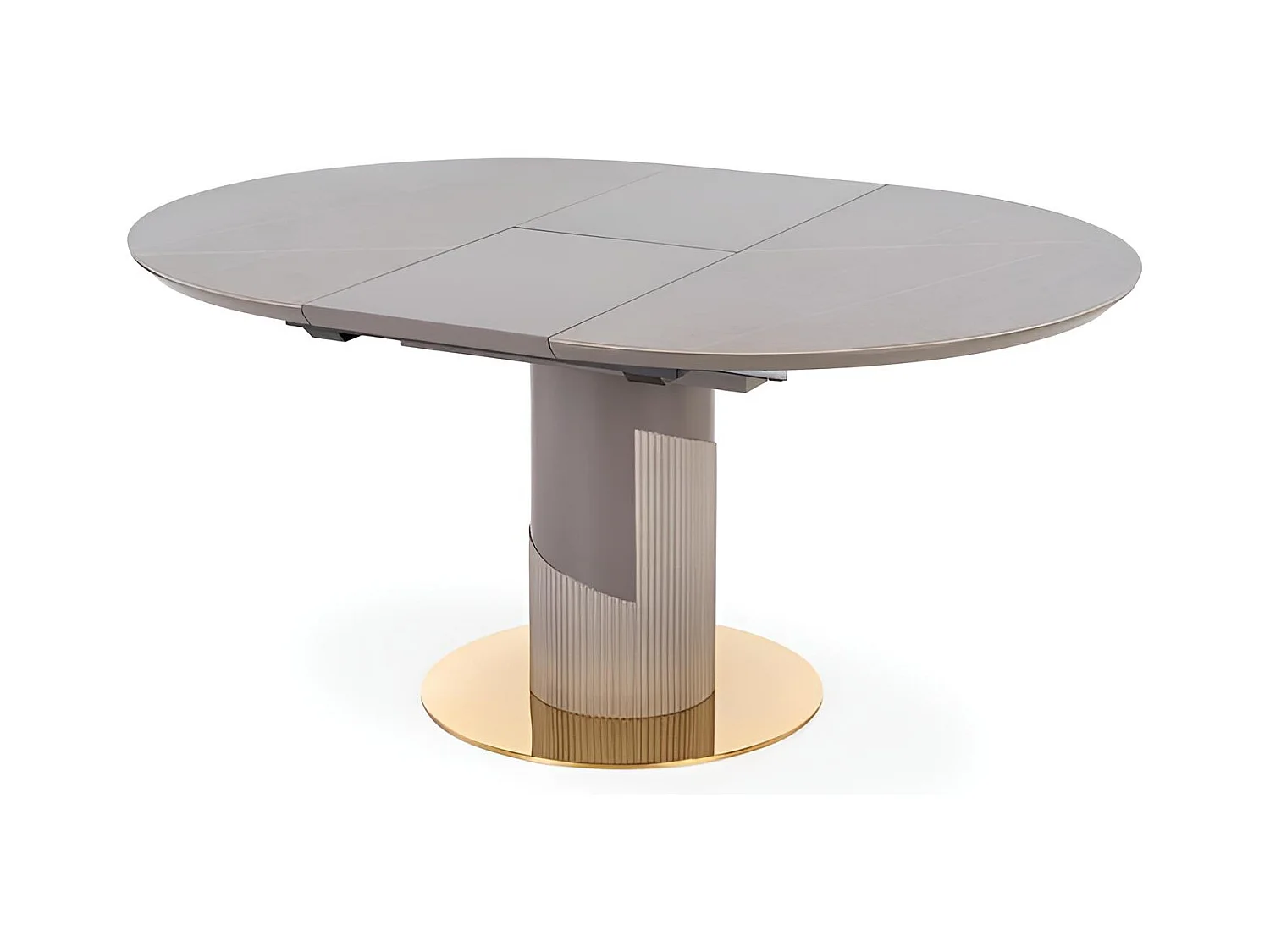 Esstisch Muscat (120x120-160)/Keramik/Erweiterbar/Grau