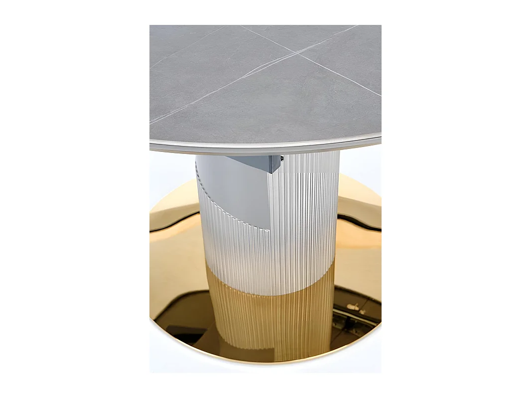 Esstisch Muscat (120x120-160)/Keramik/Erweiterbar/Grau