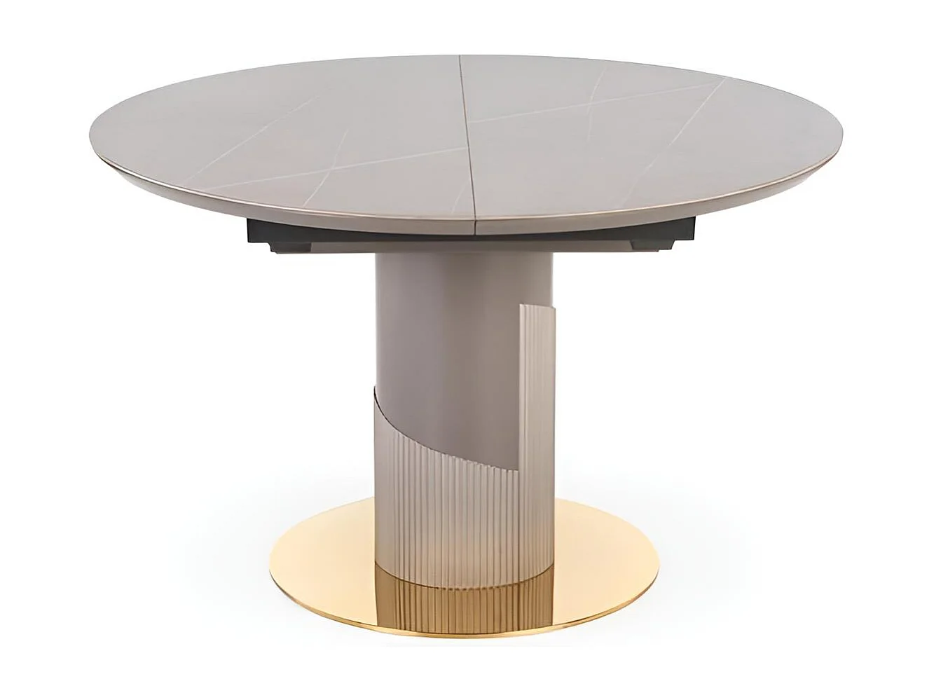 Esstisch Muscat (120x120-160)/Keramik/Erweiterbar/Grau