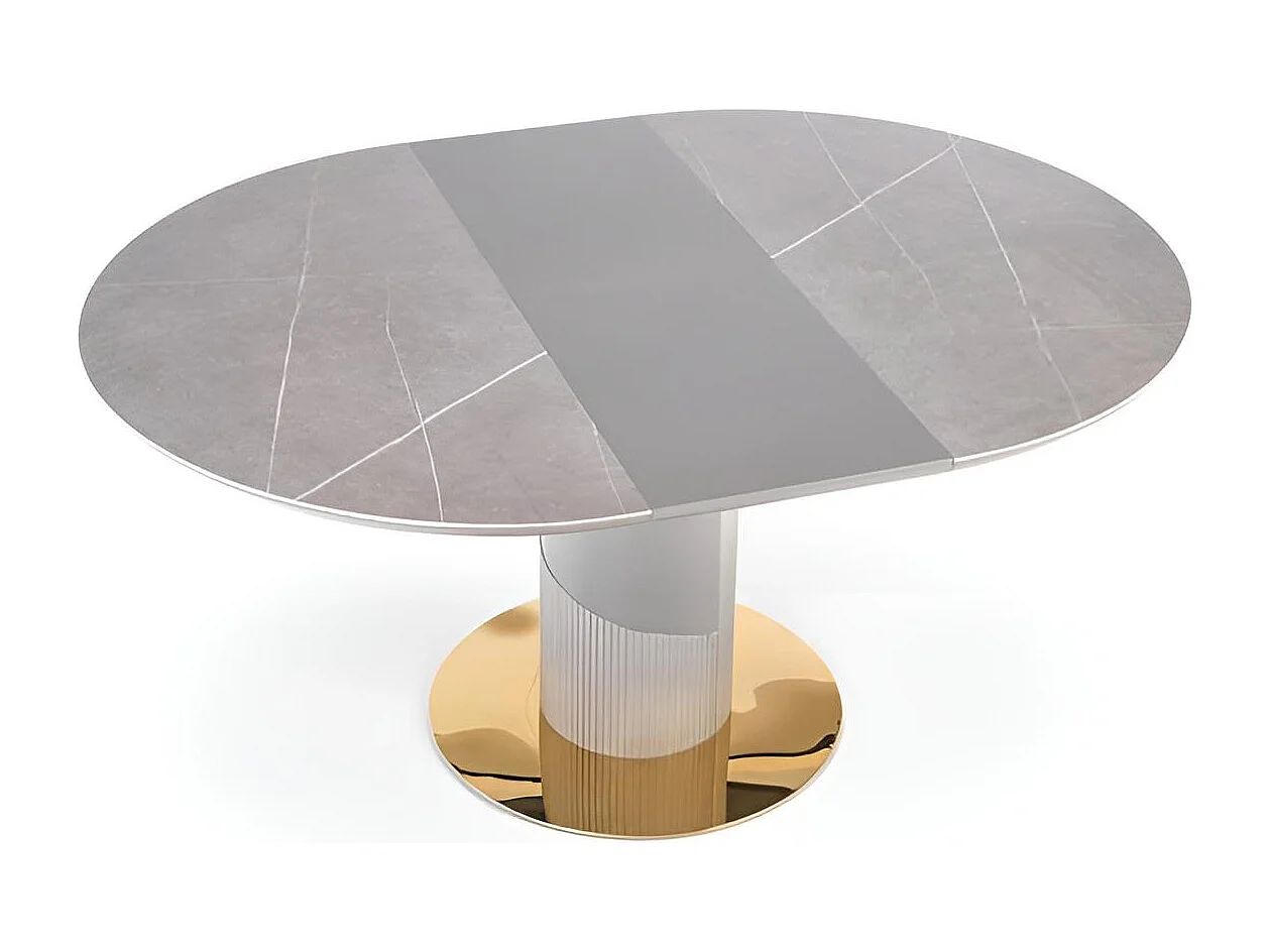 Esstisch Muscat (120x120-160)/Keramik/Erweiterbar/Grau