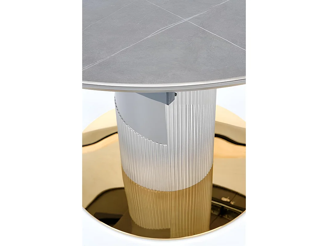 Esstisch Muscat (120x120-160)/Keramik/Erweiterbar/Grau