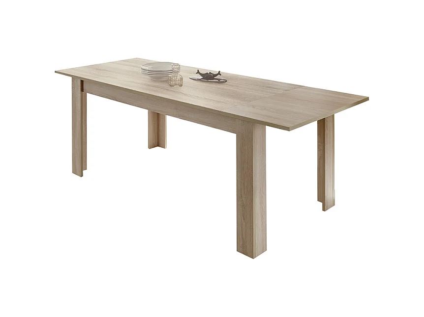 Table extensible moderne « Firenze » en chêne cm 137/185 x 90 79h