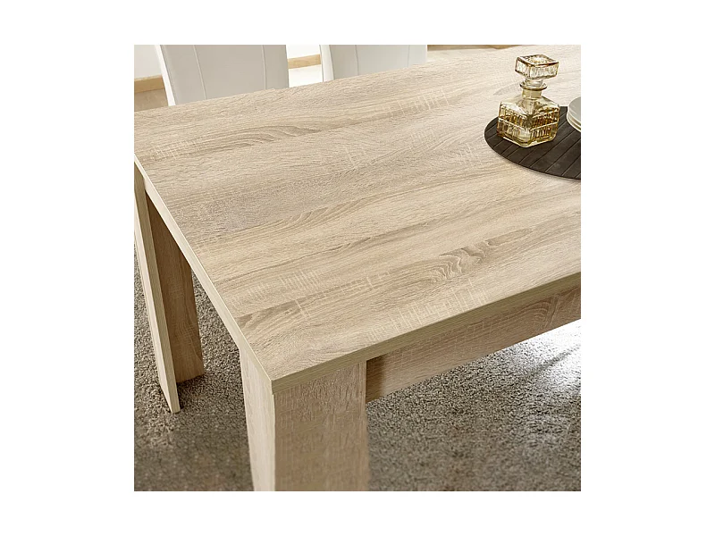 Table extensible moderne « Firenze » en chêne cm 137/185 x 90 79h
