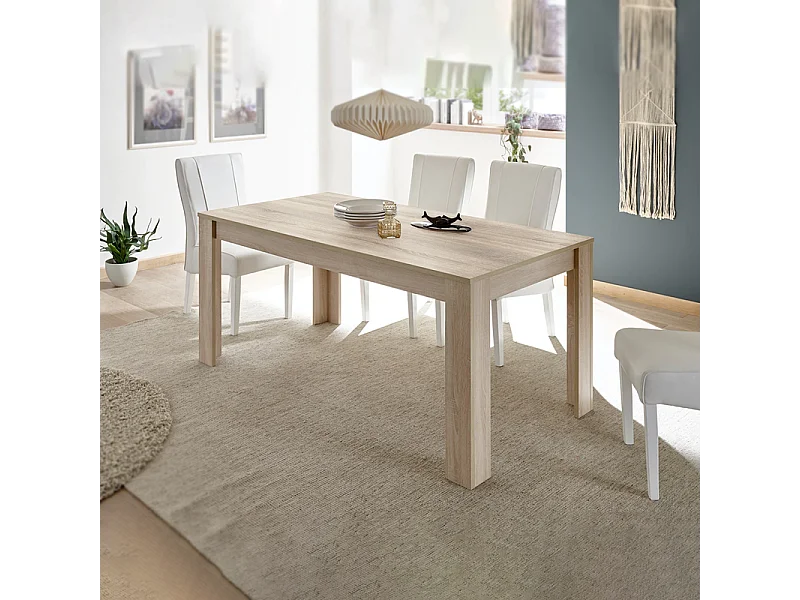Moderne uitschuifbare tafel "Firenze" in eikenhout cm 137/185 x90 79h