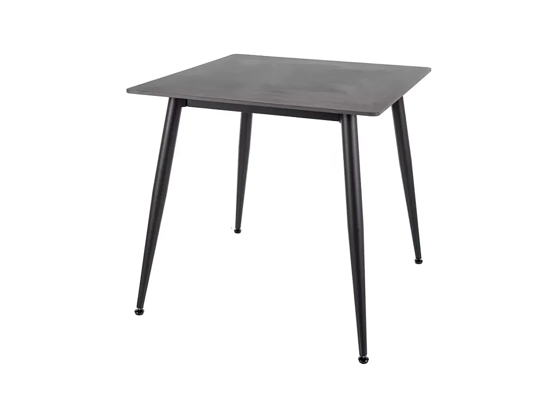 Table de salle à manger 80 cm carrée noir mat en céramique COMPACT