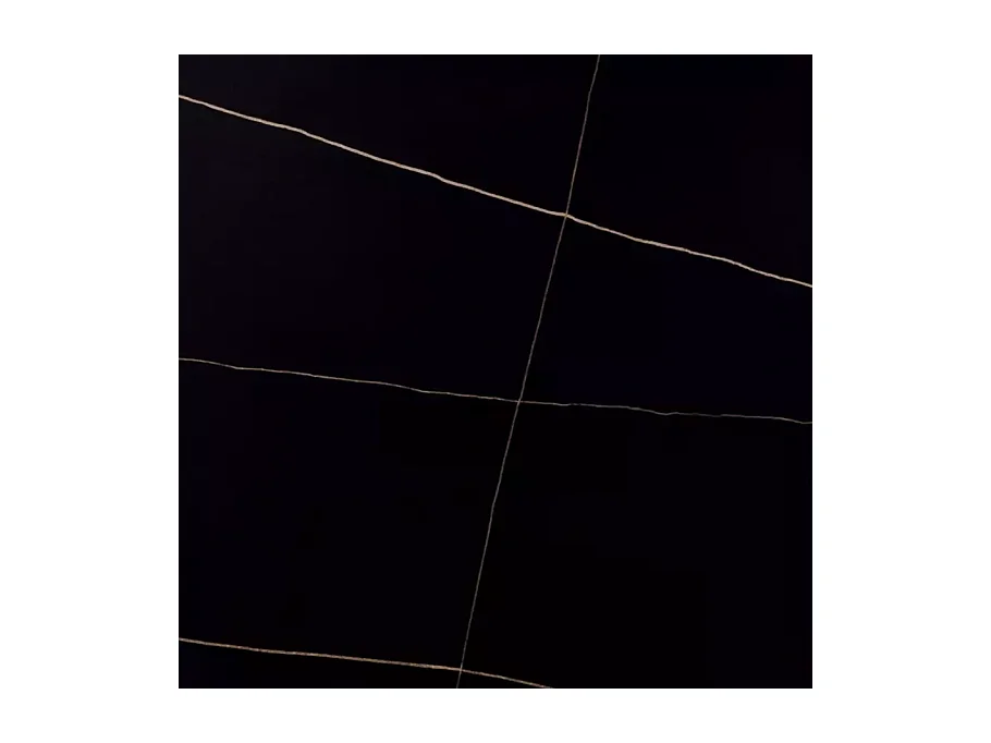 Table de salle à manger 80 cm carrée noir mat en céramique COMPACT