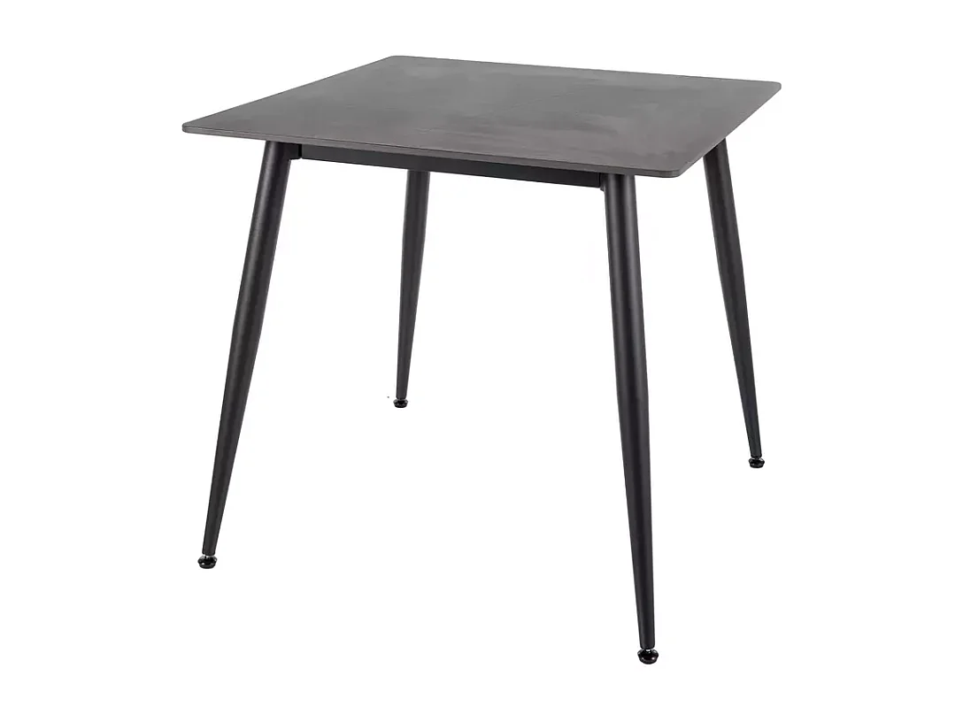 Table de salle à manger 80 cm carrée noir mat en céramique COMPACT
