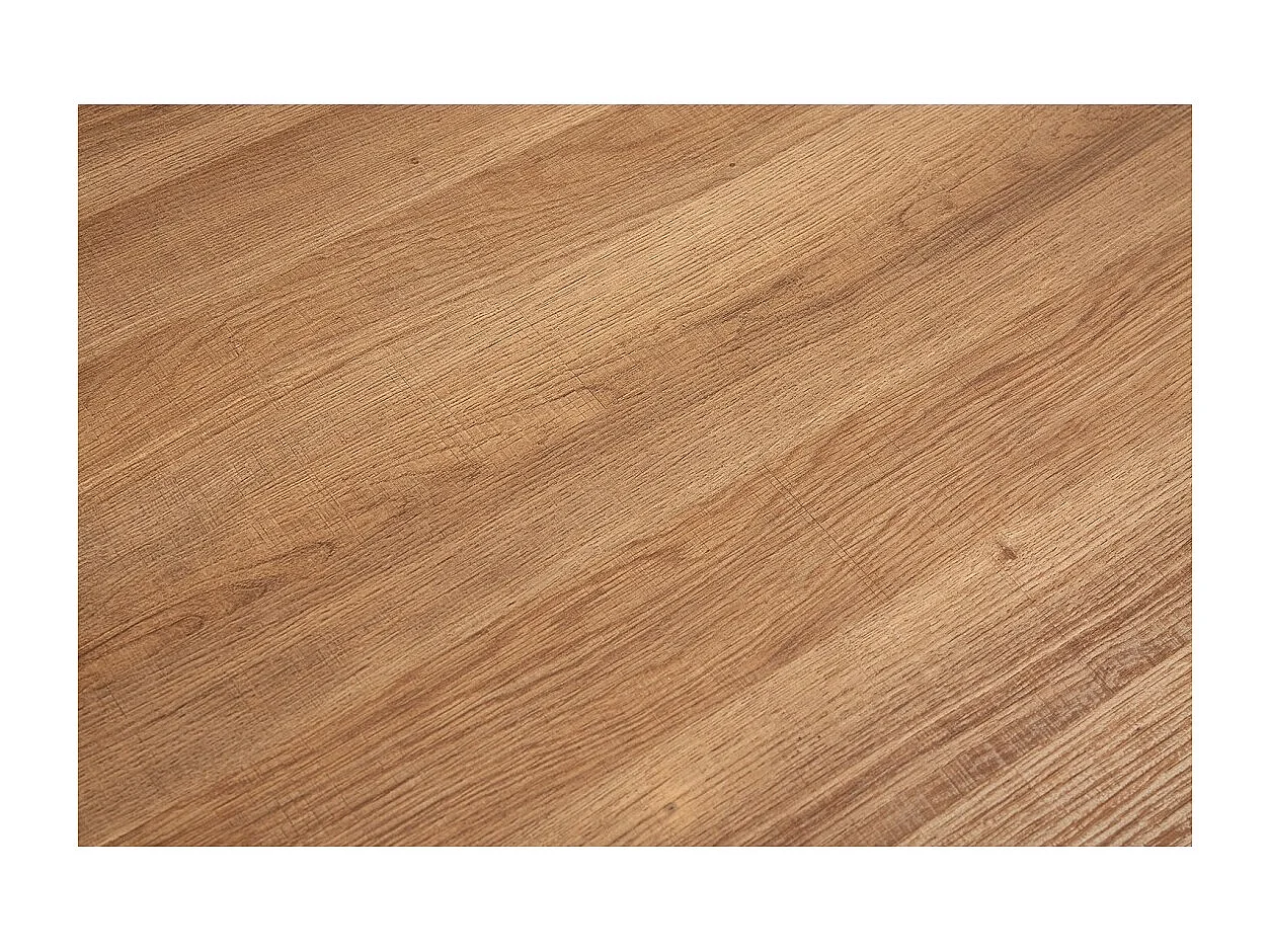 Mesa de comedor ovalada VAGOS – 220 x 110 cm – Color roble envejecido – Diseño generoso y contemporáneo