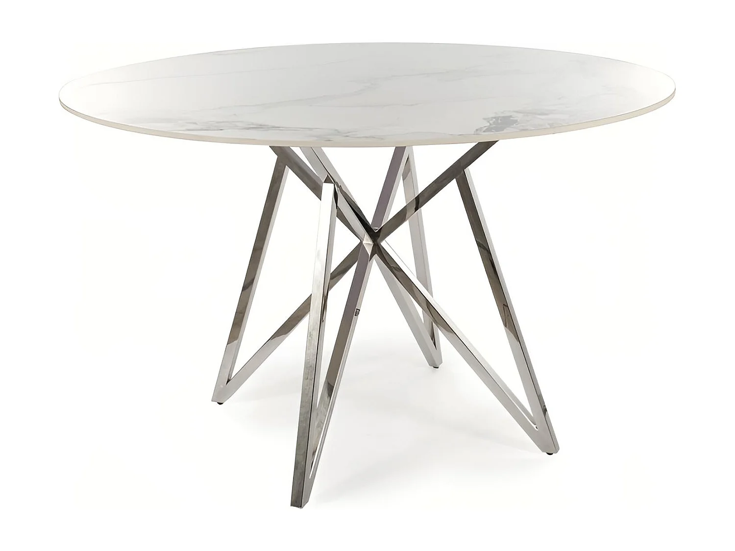 Table à manger Murano (Ø90x76)/Céramique/Ronde/Blanc
