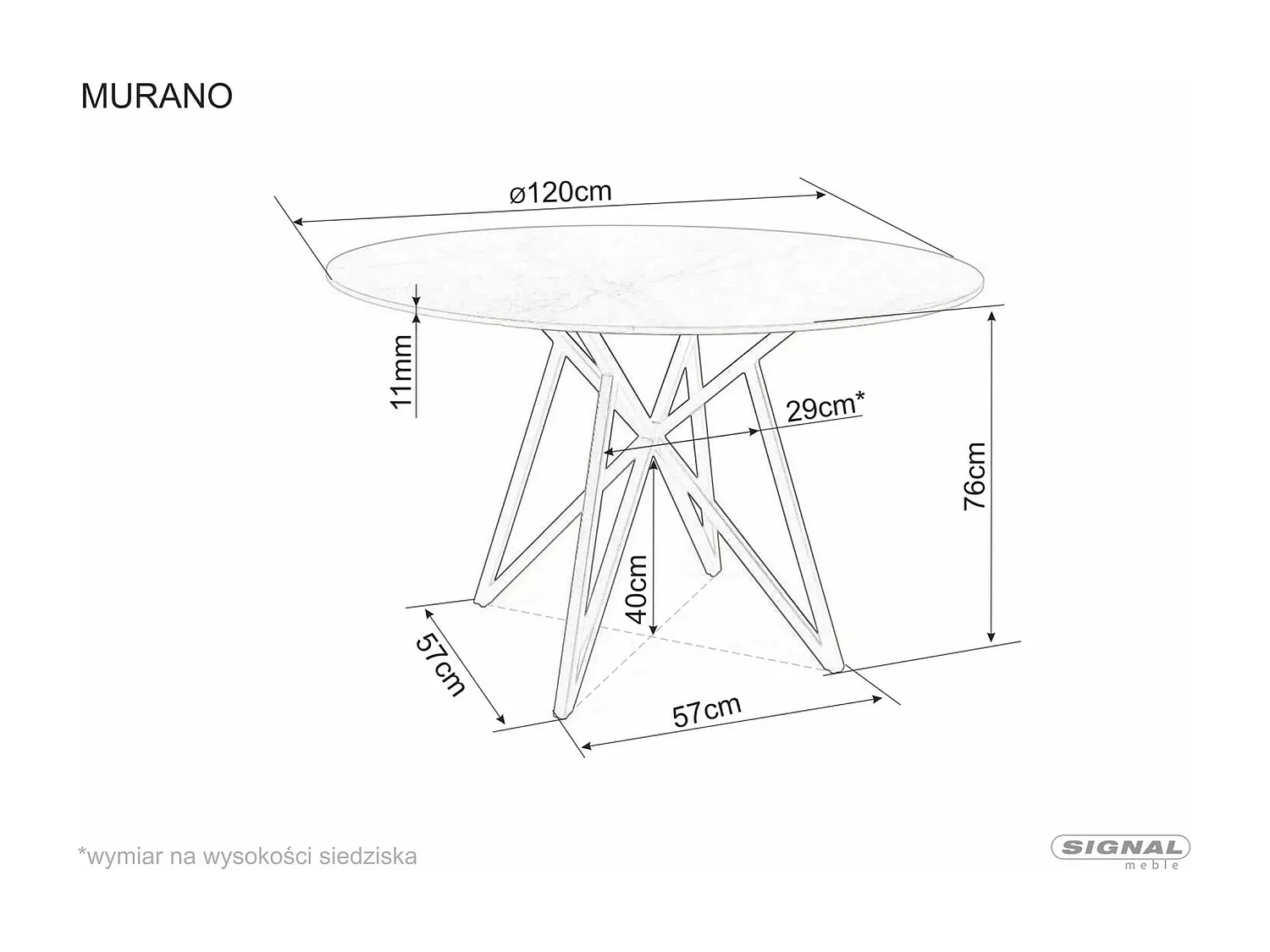 Table à manger Murano (Ø90x76)/Céramique/Ronde/Blanc
