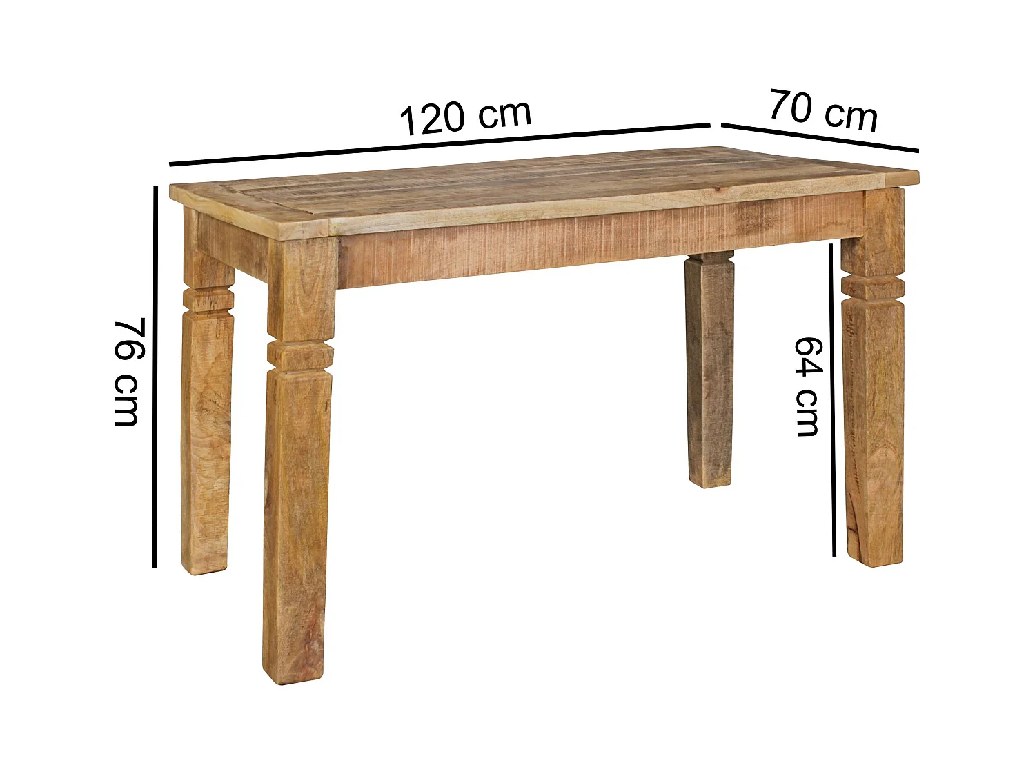 RUSTICA Mango massief houten staplanken 90 x 45 x 35 cm 2 planken | Nature Houten Design Plank | Landelijke stijl bijzettafel | Kleine massief houten boekenkast